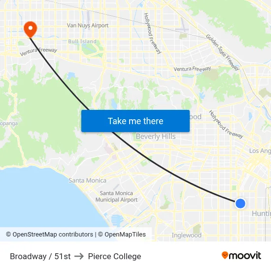 Broadway / 51st to Pierce College map