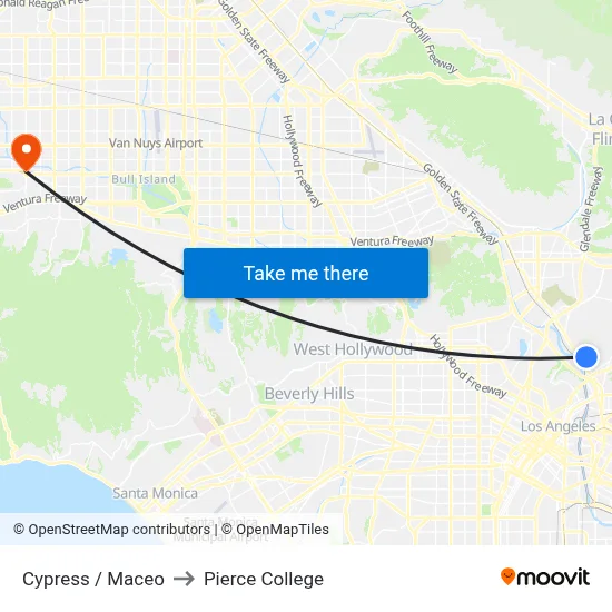 Cypress / Maceo to Pierce College map