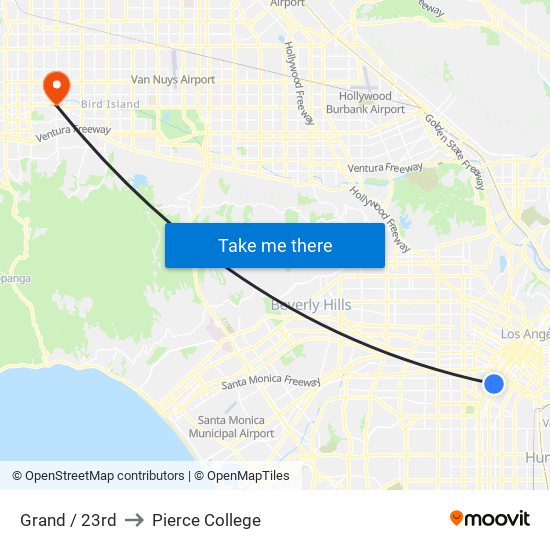 Grand / 23rd to Pierce College map