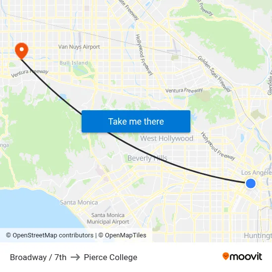 Broadway / 7th to Pierce College map