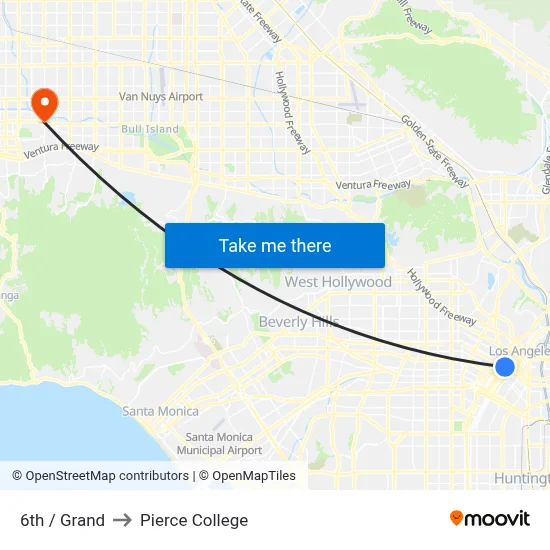 6th / Grand to Pierce College map