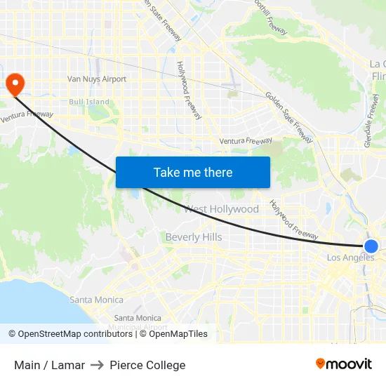Main / Lamar to Pierce College map