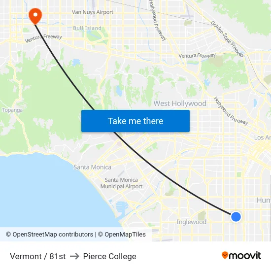 Vermont / 81st to Pierce College map