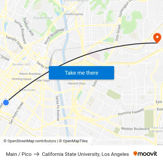 Main / Pico to California State University, Los Angeles map