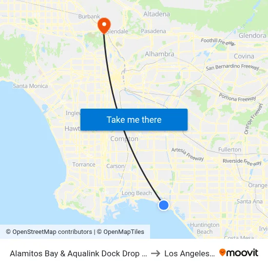 Alamitos Bay & Aqualink Dock Drop - Off Only to Los Angeles Zoo map