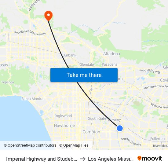 Imperial Highway and Studebaker Road-S/E to Los Angeles Mission College map