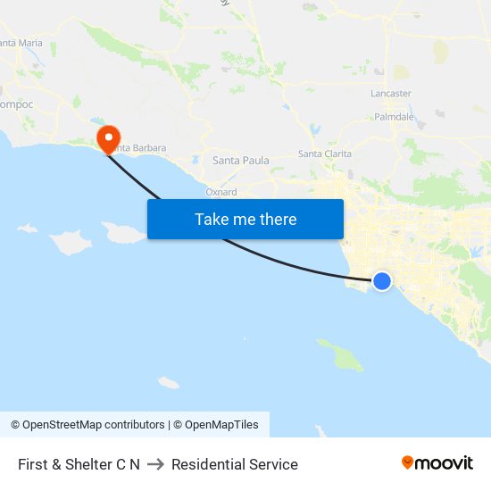 First & Shelter C N to Residential Service map