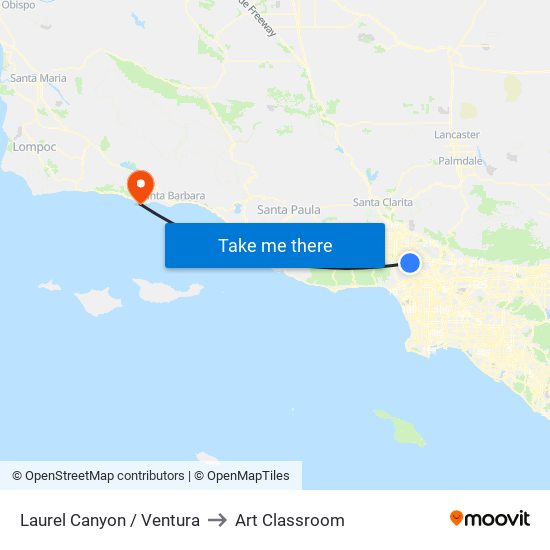 Laurel Canyon / Ventura to Art Classroom map