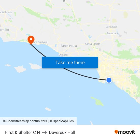 First & Shelter C N to Devereux Hall map