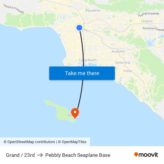 Grand / 23rd to Pebbly Beach Seaplane Base map