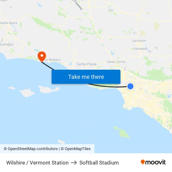 Wilshire / Vermont Station to Softball Stadium map