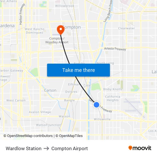 Wardlow Station to Compton Airport map