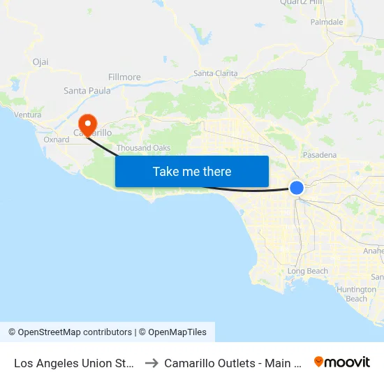 Los Angeles Union Station to Camarillo Outlets - Main Court map