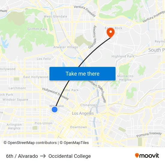 6th / Alvarado to Occidental College map