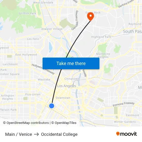 Main / Venice to Occidental College map