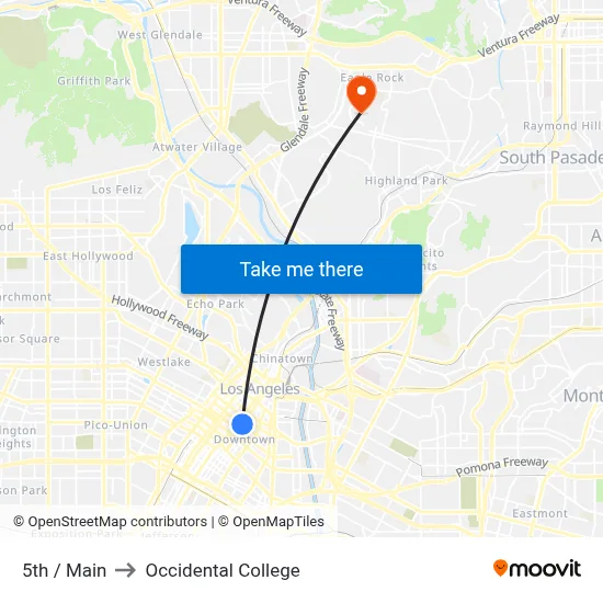 5th / Main to Occidental College map