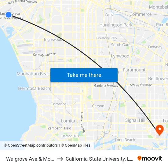 Walgrove Ave & Morningside Way to California State University, Long Beach (CSULB) map