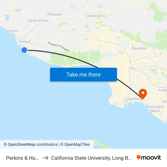 Perkins & Hueneme to California State University, Long Beach (CSULB) map