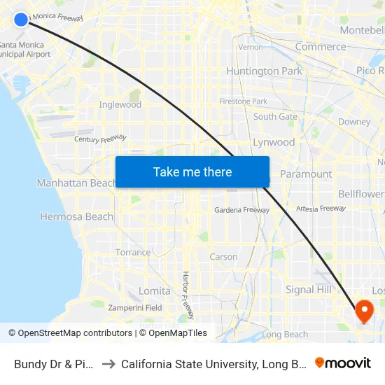 Bundy Dr & Pico Blvd to California State University, Long Beach (CSULB) map