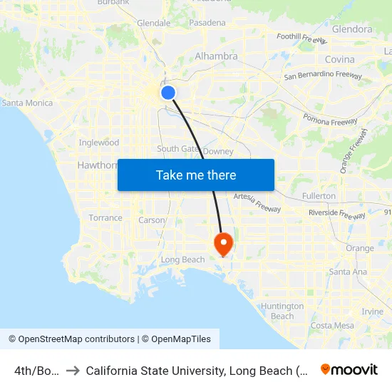 4th/Boyle to California State University, Long Beach (CSULB) map
