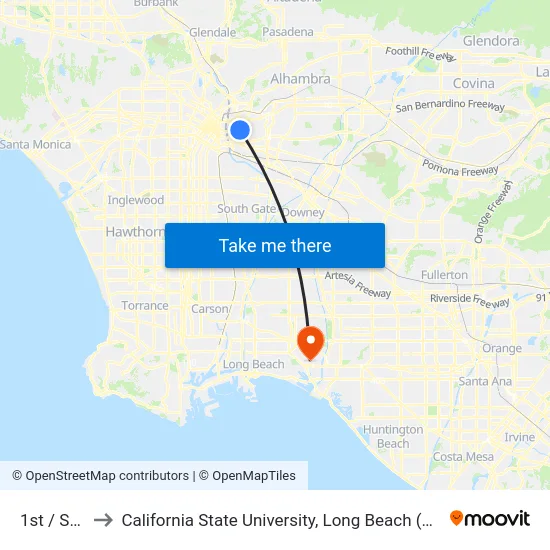 1st / Soto to California State University, Long Beach (CSULB) map