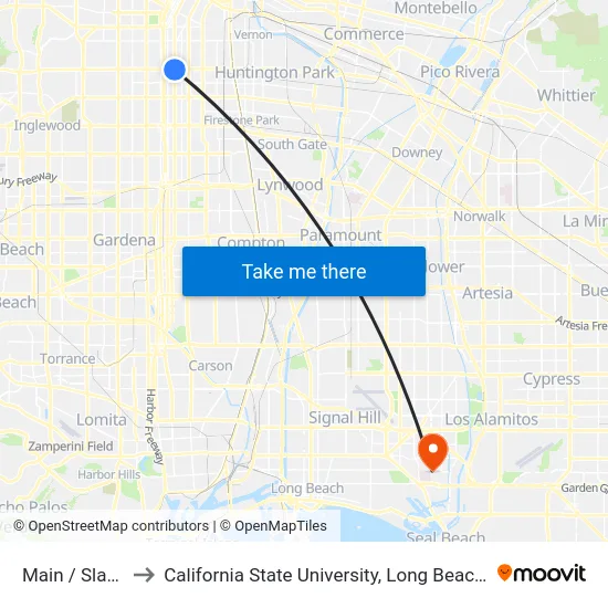 Main / Slauson to California State University, Long Beach (CSULB) map