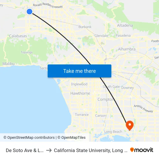 De Soto Ave & Lassen St to California State University, Long Beach (CSULB) map
