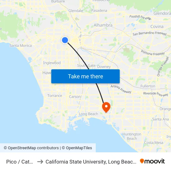 Pico / Catalina to California State University, Long Beach (CSULB) map