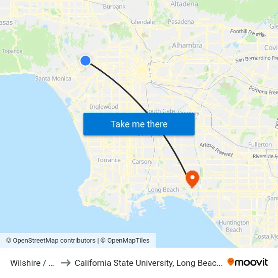 Wilshire / Peck to California State University, Long Beach (CSULB) map