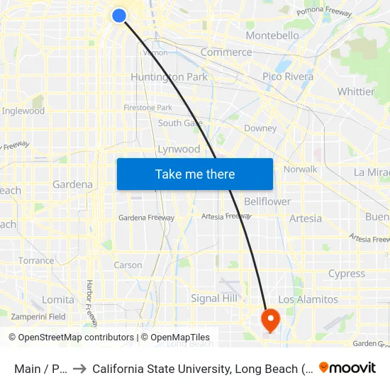 Main / Pico to California State University, Long Beach (CSULB) map