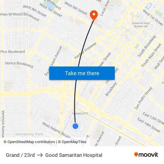 Grand / 23rd to Good Samaritan Hospital map