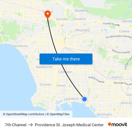 7th-Channel to Providence St. Joseph Medical Center map