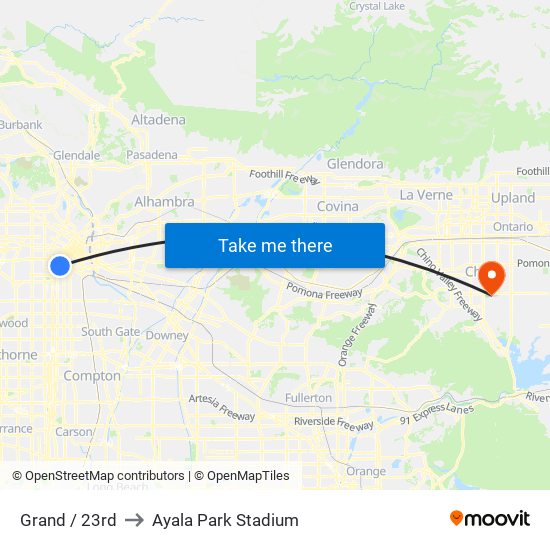 Grand / 23rd to Ayala Park Stadium map