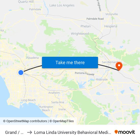 Grand / 23rd to Loma Linda University Behavioral Medicine Center map