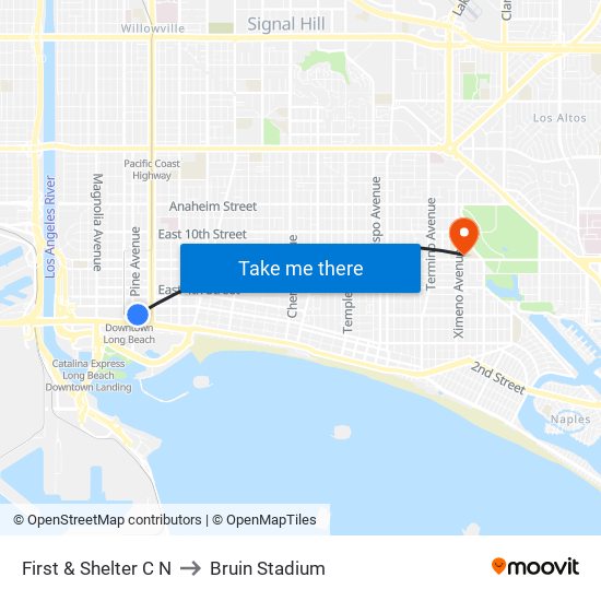 First & Shelter C N to Bruin Stadium map