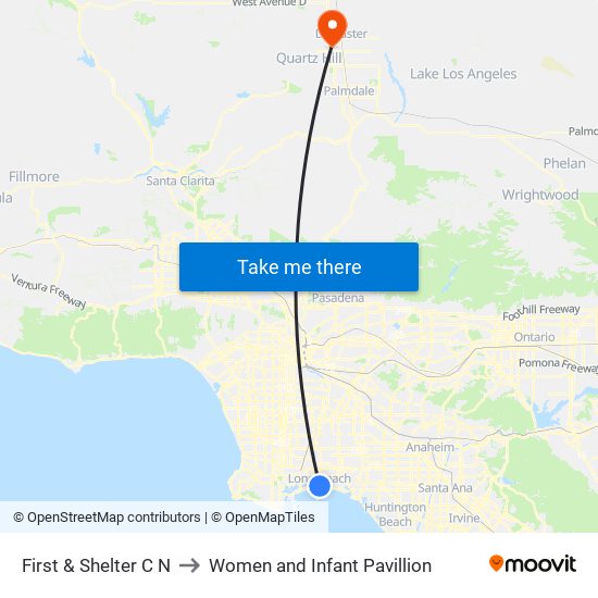 First & Shelter C N to Women and Infant Pavillion map