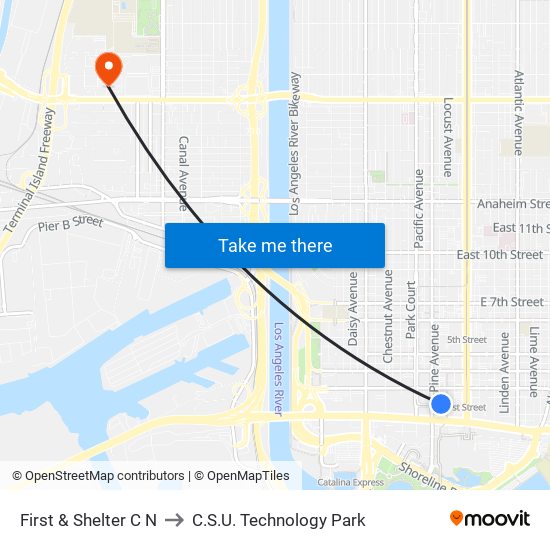 First & Shelter C N to C.S.U. Technology Park map