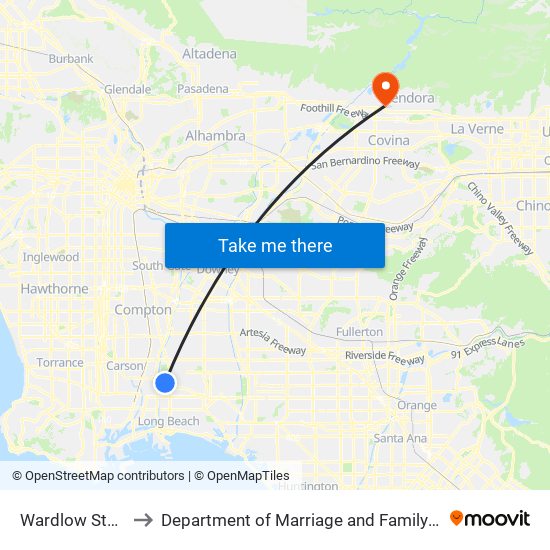 Wardlow Station to Department of Marriage and Family Therapy map