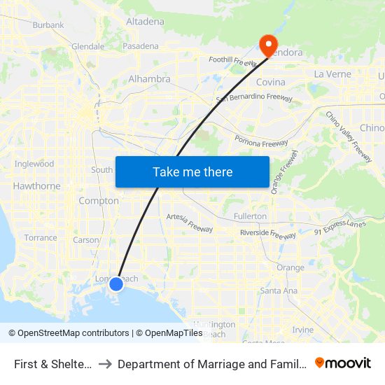 First & Shelter C N to Department of Marriage and Family Therapy map