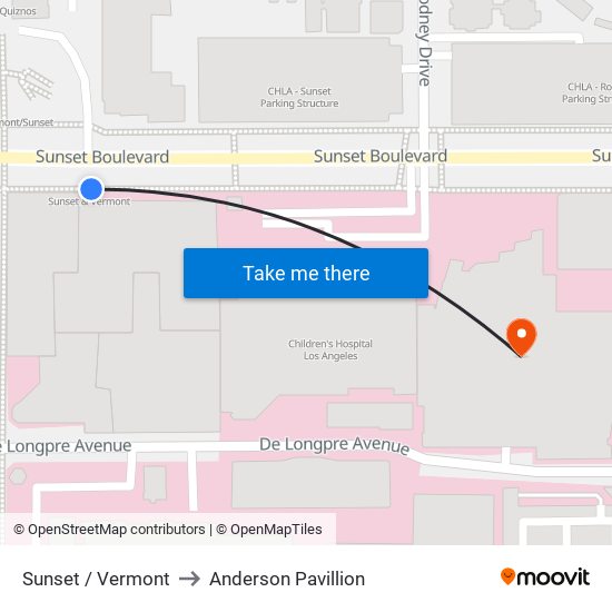 Sunset / Vermont to Anderson Pavillion map