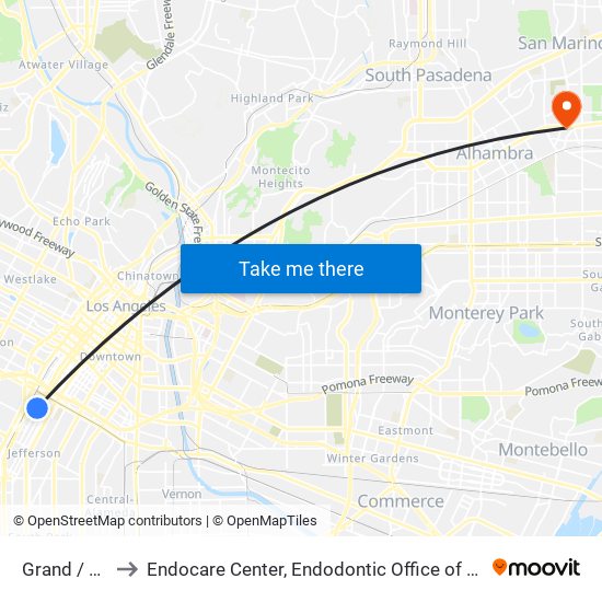 Grand / 23rd to Endocare Center, Endodontic Office of Dr. John Yu map