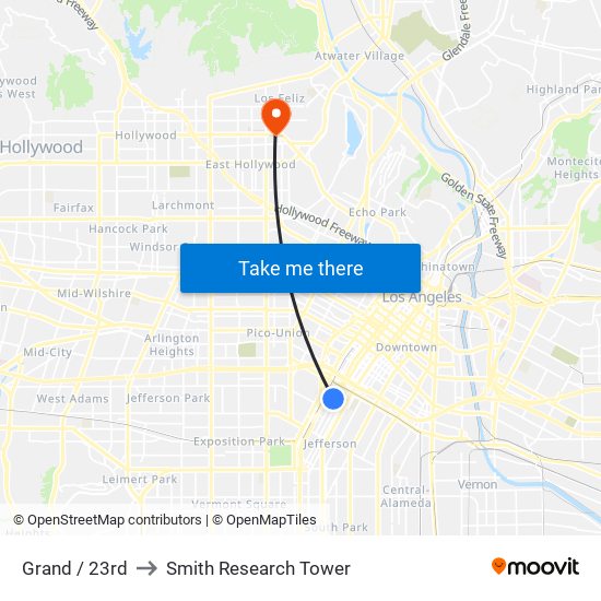 Grand / 23rd to Smith Research Tower map