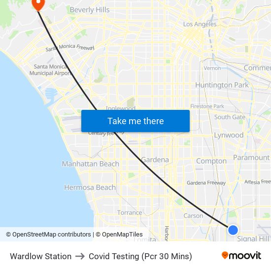 Wardlow Station to Covid Testing (Pcr 30 Mins) map