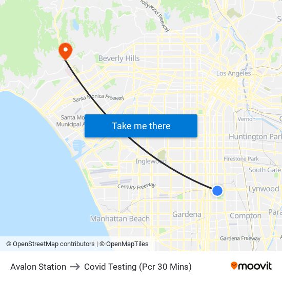 Avalon Station to Covid Testing (Pcr 30 Mins) map