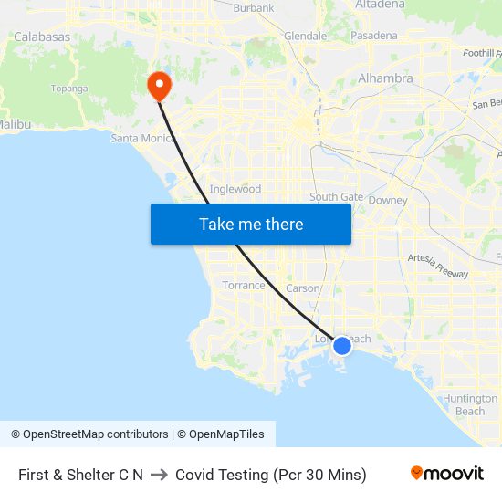 First & Shelter C N to Covid Testing (Pcr 30 Mins) map