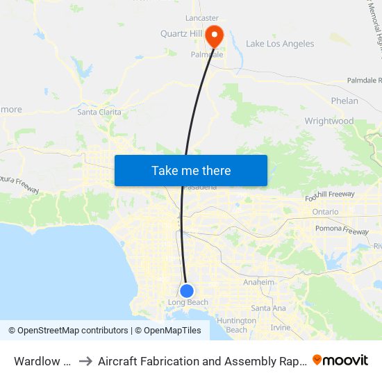 Wardlow Station to Aircraft Fabrication and Assembly Rapid Training Program map