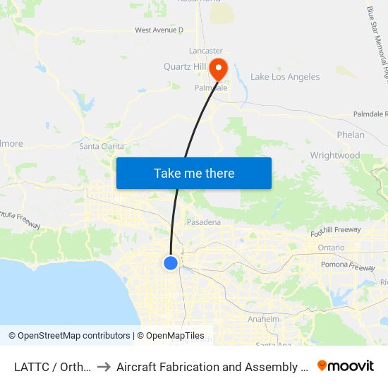 LATTC / Ortho Institute to Aircraft Fabrication and Assembly Rapid Training Program map