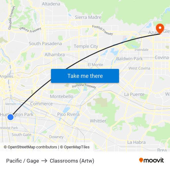 Pacific / Gage to Classrooms (Artw) map