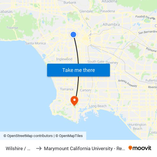 Wilshire / Western to Marymount California University - Residential Campus map