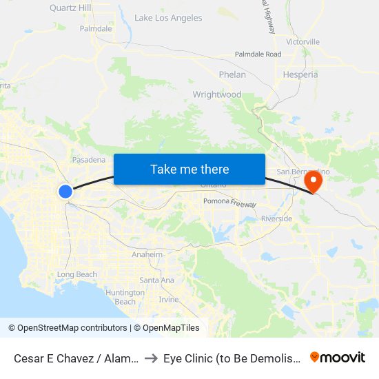 Cesar E Chavez / Alameda to Eye Clinic (to Be Demolished) map